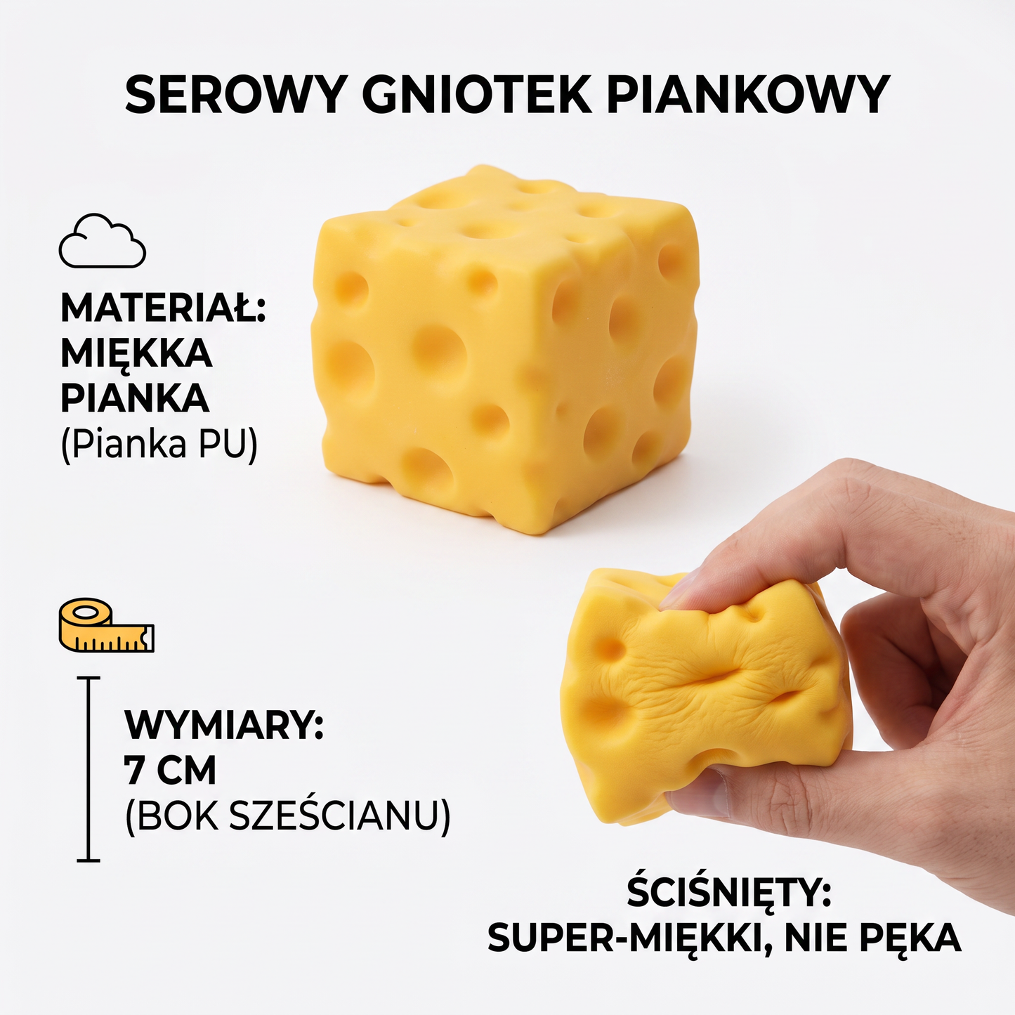 Viralowy Gniotek Ser (Wersja Wazelina i Pianka)